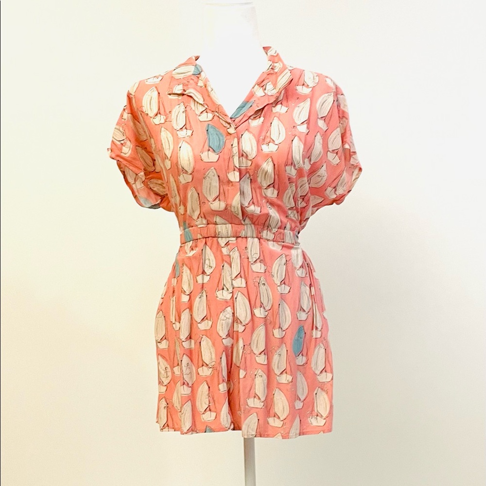 Anthropologie Maeve romper with sailboats Sz 2!